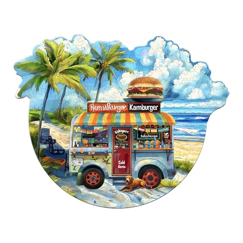 KaayeeWood Holzpuzzle Erwachsene,185 Teile Burger Food Trucks Holz Puzzle,Einzigartige Wooden Puzzle Mit Box Aus Holz Geburtstagsgeschenk für Erwachsene und Kinder KaayeeWood Holzpuzzle Erwachsene,185 Teile Burger Food Trucks Holz Puzzle,Einzigartige Wooden Puzzle Mit Box Aus Holz Geburtstagsgeschenk für Erwachsene und Kinder von KaayeeWood