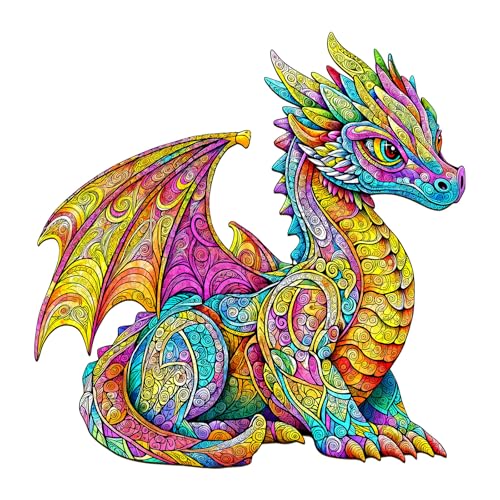 KaayeeWood Holzpuzzle Erwachsene,195 Teile Bunter Drache-Li Holz Puzzle,Einzigartige Wooden Puzzle Mit Box Aus Holz Geburtstagsgeschenk für Erwachsene und Kinder KaayeeWood Holzpuzzle Erwachsene,195 Teile Bunter Drache-Li Holz Puzzle,Einzigartige Wooden Puzzle Mit Box Aus Holz Geburtstagsgeschenk für Erwachsene und Kinder von KaayeeWood