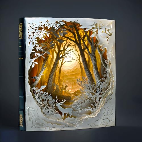 KaayeeWood Holzpuzzle Erwachsene,Zoologische Bibliothek Holz Puzzle,Einzigartige Wooden Puzzle Mit Box Aus Holz Geburtstagsgeschenk für Erwachsene und Kinder (Stiller Wald, M) von KaayeeWood