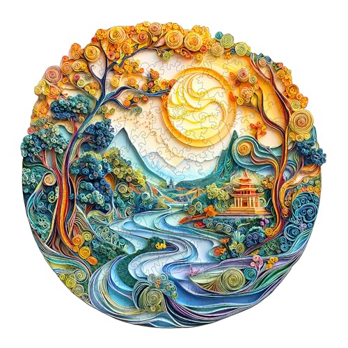 KaayeeWood Holzpuzzle Erwachsene,200 Teile Farbige Papierskulptur Landschaft Holz Puzzle,Einzigartige Wooden Puzzle Mit Box Aus Holz Geburtstagsgeschenk für Erwachsene und Kinder KaayeeWood Holzpuzzle Erwachsene,200 Teile Farbige Papierskulptur Landschaft Holz Puzzle,Einzigartige Wooden Puzzle Mit Box Aus Holz Geburtstagsgeschenk für Erwachsene und Kinder von KaayeeWood
