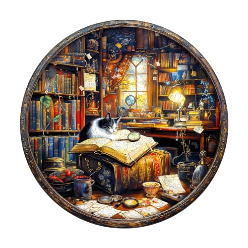 KaayeeWood Holzpuzzle Erwachsene,200 Teile Schnurrhaare Bibliothek-1 Holz Puzzle,Einzigartige Wooden Puzzle Mit Box Aus Holz Geburtstagsgeschenk für Erwachsene und Kinder KaayeeWood Holzpuzzle Erwachsene,200 Teile Schnurrhaare Bibliothek-1 Holz Puzzle,Einzigartige Wooden Puzzle Mit Box Aus Holz Geburtstagsgeschenk für Erwachsene und Kinder von KaayeeWood