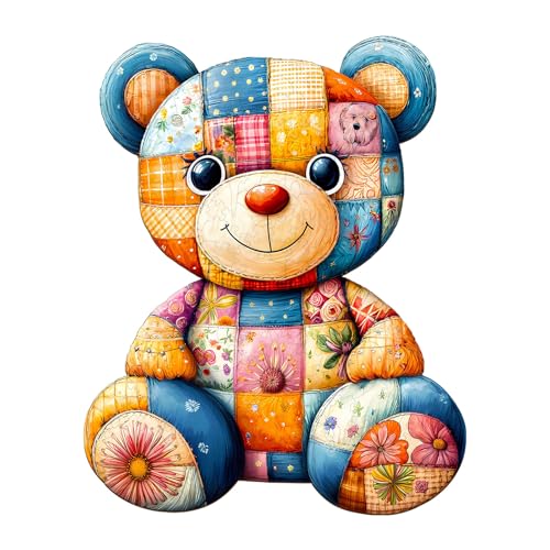 KaayeeWood Holzpuzzle Erwachsene,210 Teile Patchwork-Bären Holz Puzzle,Einzigartige Wooden Puzzle Mit Box Aus Holz Geburtstagsgeschenk für Erwachsene und Kinder KaayeeWood Holzpuzzle Erwachsene,210 Teile Patchwork-Bären Holz Puzzle,Einzigartige Wooden Puzzle Mit Box Aus Holz Geburtstagsgeschenk für Erwachsene und Kinder von KaayeeWood