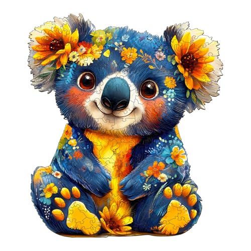 KaayeeWood Holzpuzzle Erwachsene,270 Teile Bunter Koala Holz Puzzle,Einzigartige Wooden Puzzle Mit Box Aus Holz Geburtstagsgeschenk für Erwachsene und Kinder von KaayeeWood