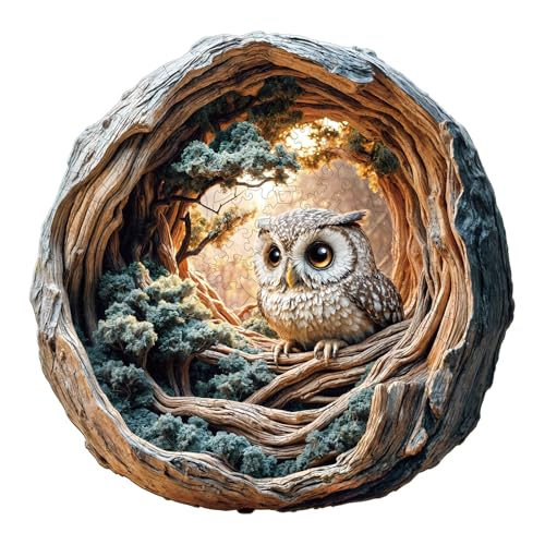 KaayeeWood Holzpuzzle Erwachsene,295 Teile Stille Weisheit Holz Puzzle,Einzigartige Wooden Puzzle Mit Box Aus Holz Geburtstagsgeschenk für Erwachsene und Kinder von KaayeeWood