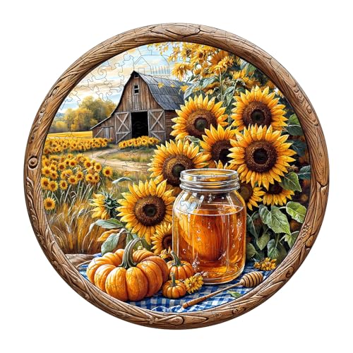 KaayeeWood Holzpuzzle Erwachsene,300 Teile 3D Vision Effekt Bienen Suchen Holz Puzzle,Einzigartige Wooden Puzzle Mit Box Aus Holz Geburtstagsgeschenk für Erwachsene und Kinder von KaayeeWood