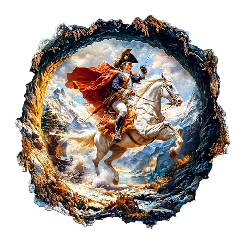 KaayeeWood Holzpuzzle Erwachsene,300 Teile Napoleon Holz Puzzle,Einzigartige Wooden Puzzle Mit Box Aus Holz Geburtstagsgeschenk für Erwachsene und Kinder von KaayeeWood
