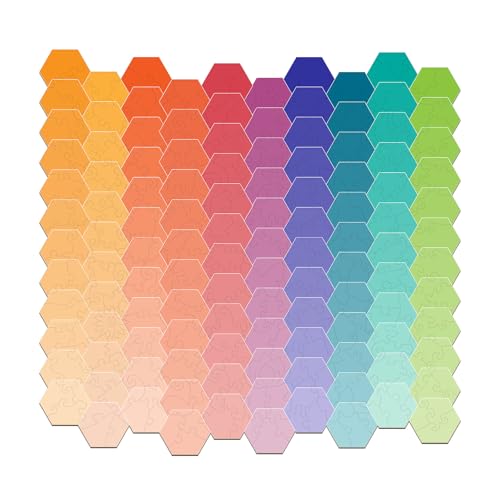 KaayeeWood Holzpuzzle Erwachsene,300 Teile Regenbogen Farbverlauf Holz Puzzle,Einzigartige Wooden Puzzle Mit Box Aus Holz Geburtstagsgeschenk für Erwachsene und Kinder von KaayeeWood