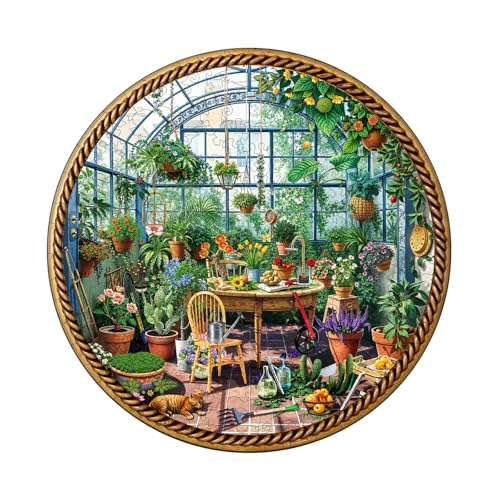 KaayeeWood Holzpuzzle Erwachsene,Botanischer Garten Holzpuzzle,Einzigartige Wooden Puzzle Mit Geschenkbox,Geschenke für Kinder und Erwachsene(200 Stück,29 * 29cm) von KaayeeWood