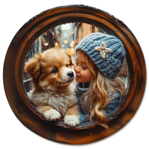 KaayeeWood Holzpuzzle Erwachsene,Hunde und Kinder Holzpuzzle,Einzigartige Wooden Puzzle Mit Geschenkbox,Geschenke für Kinder und Erwachsene(200 Stück,29 * 28.4cm) von KaayeeWood