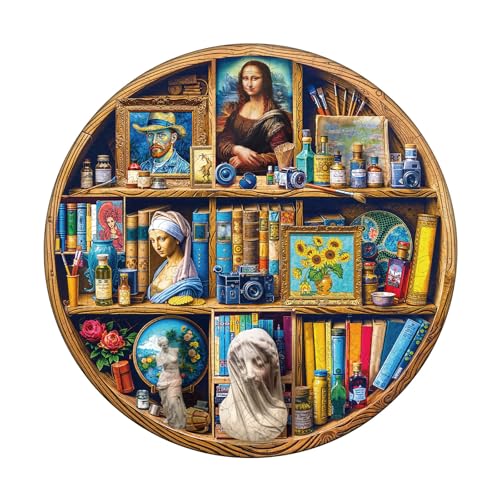 KaayeeWood Holzpuzzle Erwachsene,Künstler-Schrank Holzpuzzle,Einzigartige Wooden Puzzle Mit Geschenkbox,Geschenke für Kinder und Erwachsene(270 Stück,34 * 34cm) von KaayeeWood