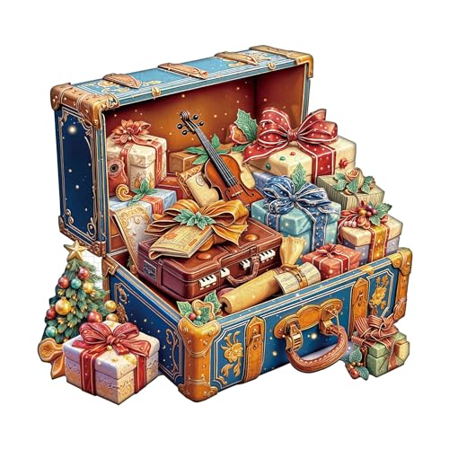 KaayeeWood Holzpuzzle Erwachsene,Musikgeschenkbox Holzpuzzle,Einzigartige Wooden Puzzle Mit Geschenkbox,Geschenke für Kinder und Erwachsene(190 Stück,29 * 27.7cm) von KaayeeWood