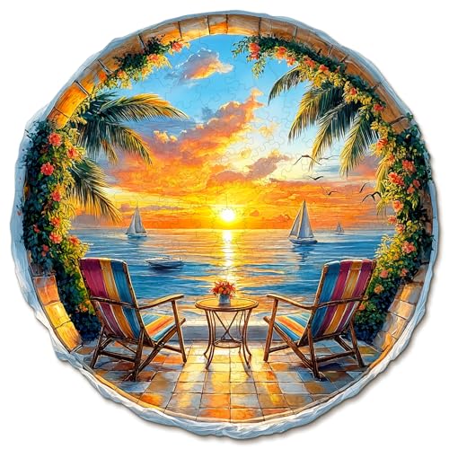 KaayeeWood Holzpuzzle Erwachsene,Schmetterlinge und Wasserfälle Holzpuzzle,Einzigartige Wooden Puzzle Mit Geschenkbox,Geschenke für Kinder und Erwachsene(187 Stück,29 * 29 cm) von KaayeeWood