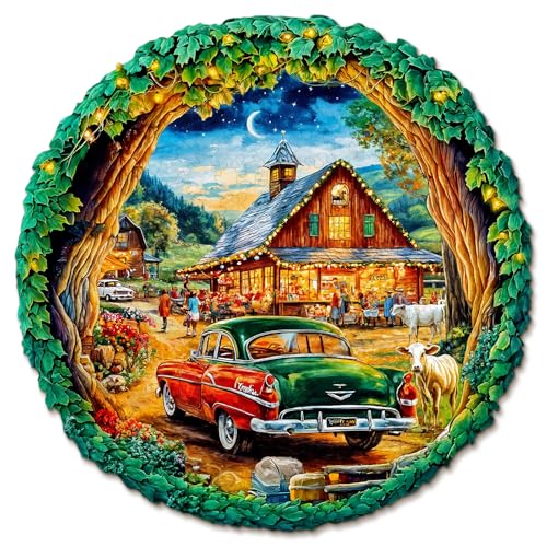 KaayeeWood Holzpuzzle Erwachsene,Wolf Holzpuzzle,Einzigartige Wooden Puzzle Mit Geschenkbox,Geschenke für Kinder und Erwachsene(191 Stück,29 * 29 cm) von KaayeeWood