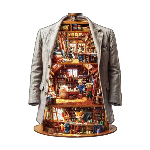 KaayeeWood Holzpuzzle Erwachsene,Wunderbare Garderobe Holzpuzzle,Einzigartige Wooden Puzzle Mit Geschenkbox,Geschenke für Kinder und Erwachsene(160 Stück,29 * 21.8cm) von KaayeeWood