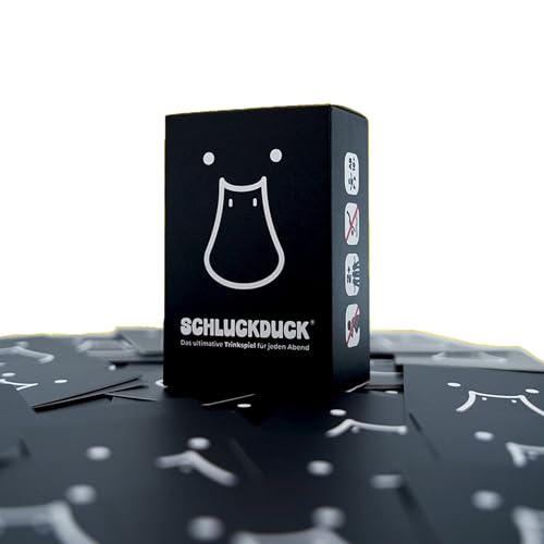 Trinkspiel SchluckDuck – 110 wasserfeste Karten für maximale Abende | Innovatives Partyspiel & Kartenspiel für WG, Festival & Geburtstag | Nachhaltig produziert, ab 16+ | Chaos & Spaß garantiert von Kackspecht