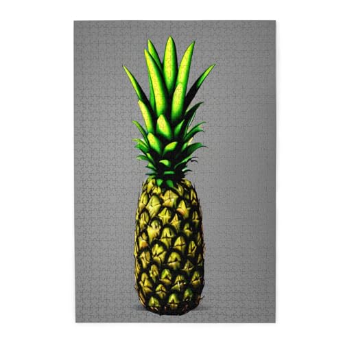 Cartoon-Ananas-Holzpuzzle, Haustier-Puzzle, Familientreffen, Stressabbau-Puzzle von KadUe