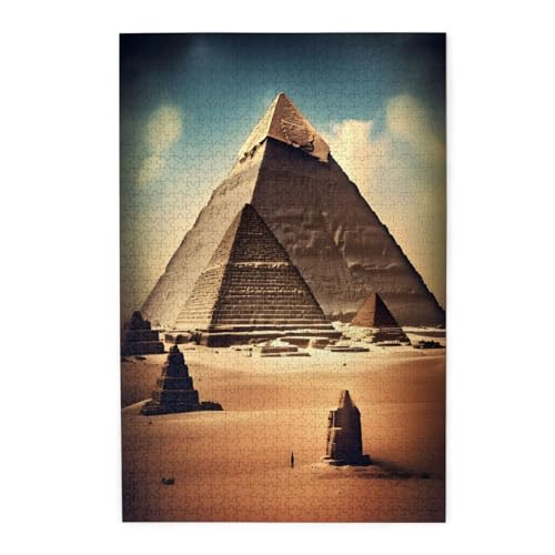 Dreaming Of The Pyramids Of Khufu Wooden Puzzles, Pet Puzzle, Family Reunion Puzzle, Stress Relieving Puzzles von KadUe