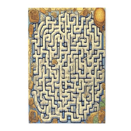 Labyrinth-Schatzkarten-Holzpuzzles, Haustier-Puzzle, Familientreffen, Stressabbau-Puzzle von KadUe