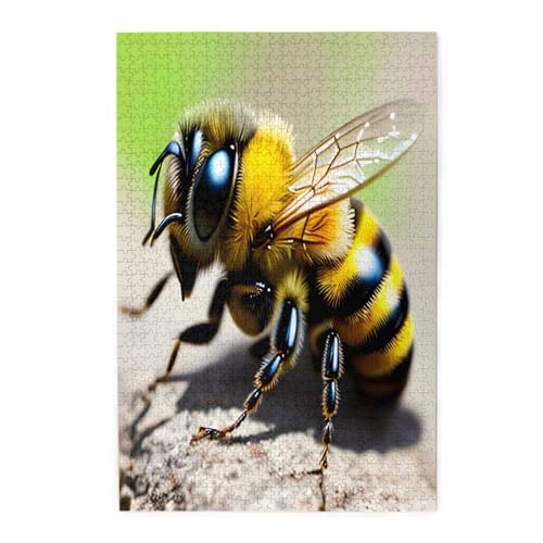Niedliche kleine Bienen-Holzpuzzles, Haustier-Puzzle, Familientreffen, Stressabbau-Puzzle von KadUe