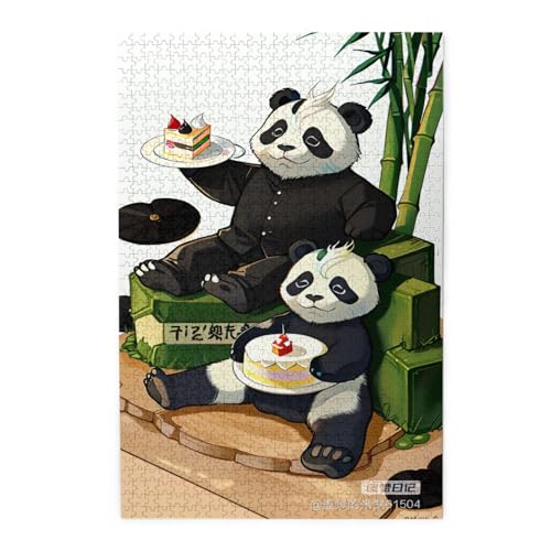 Pandas Of Father And Son Wooden Puzzles, Pet Puzzle, Family Reunion Puzzle, Stress Relieving Puzzles von KadUe