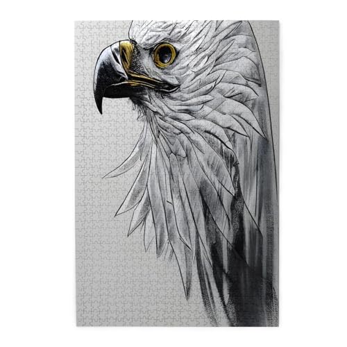 Sketching An Eagle Wooden Puzzles, Pet Puzzle, Family Reunion Puzzle, Stress Relieving Puzzles von KadUe