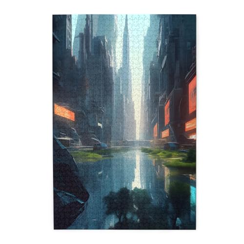 The City On The Water Wooden Puzzles, Pet Puzzle, Family Reunion Puzzle, Stress Relieving Puzzles von KadUe