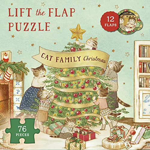 Cat Family Christmas Lift-The-Flap Puzzle: Count down to Christmas: 12 Flaps: 76 Pieces (Volume 2) von Kaddo