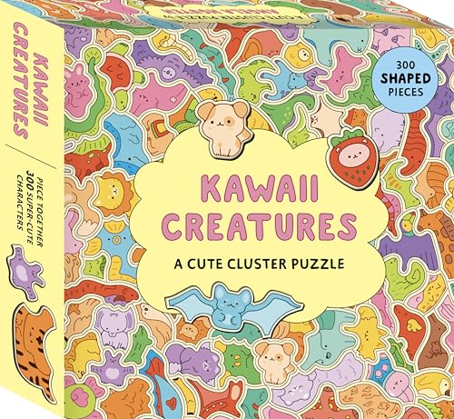 Kawaii Creatures: A Cute Cluster Puzzle: 300 Shaped Pieces von Kaddo