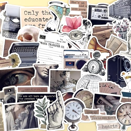 Sticker Aesthetic Aufkleber Vintage 50 Stücke für Kindle Scrapbooking Laptop Bullet Journaling, Wasserfeste Vinyl Aufkleber für Kinder Mädchen Jugendliche Sticker Aesthetic Aufkleber Vintage 50 Stücke für Kindle Scrapbooking Laptop Bullet Journaling, Wasserfeste Vinyl Aufkleber für Kinder Mädchen Jugendliche von Kaderas