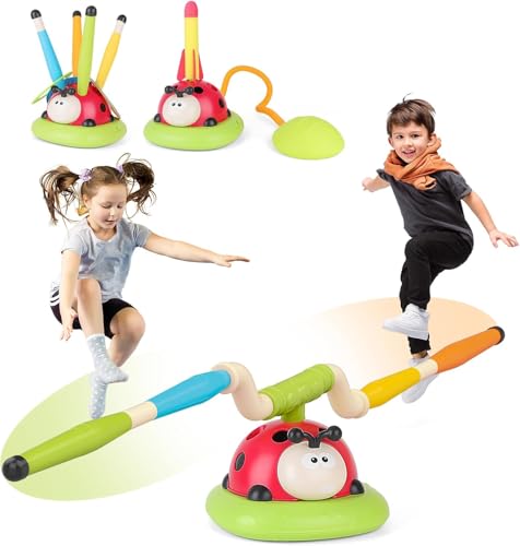 Kadii 3 in 1 Spiel für Kinder, Ringwurfspiel, Raketenwerfer und Seilspringmaschine, Indoor & Outdoor Aktivitätsspielzeug, 3-9 Jahre Kadii 3 in 1 Spiel für Kinder, Ringwurfspiel, Raketenwerfer und Seilspringmaschine, Indoor & Outdoor Aktivitätsspielzeug, 3-9 Jahre von Kadii