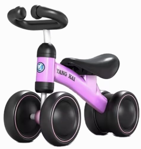 Kadii Baby Laufrad, Lauflernrad mit 4 Rädern, Rutschrad für 10-24 Monate, Eva Anti-Rutsch Räder (Pink) von Kadii