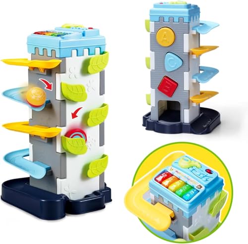 Kadii Lernturm Motorikspielzeug Ballturm mit Licht, 4 in 1 Musikpiano, Kugelbahn für Kleinkinder Kadii Lernturm Motorikspielzeug Ballturm mit Licht, 4 in 1 Musikpiano, Kugelbahn für Kleinkinder von Kadii