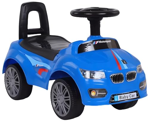Kadii Rutschauto Kinderfahrzeug mit Stauraum 59 x 26 x 36 cm Geschenk ab 1 Jahr (Blau) von Kadii