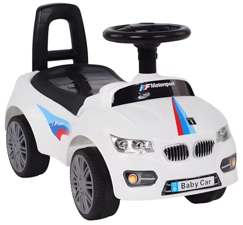 Kadii Rutschauto Kinderfahrzeug mit Stauraum 59 x 26 x 36 cm Geschenk ab 1 Jahr (Weiß) von Kadii