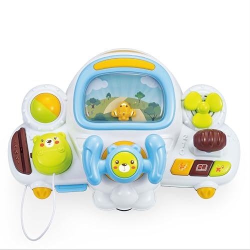 Kadii Spielzeug mit Lenkrad, Musik und Licht, Interaktives Baby-Cockpit Lernspielzeug mit Kartenleser und Soundeffekten, 18 Monate Kadii Spielzeug mit Lenkrad, Musik und Licht, Interaktives Baby-Cockpit Lernspielzeug mit Kartenleser und Soundeffekten, 18 Monate von Kadii