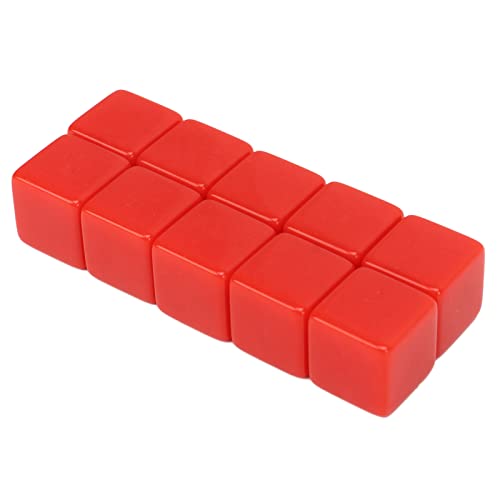 Kadimendium Lehrwürfel, Kunststoff, 30 Stück, Beschreibbare Würfel, Antioxidans für Spiele (Rot) von Kadimendium