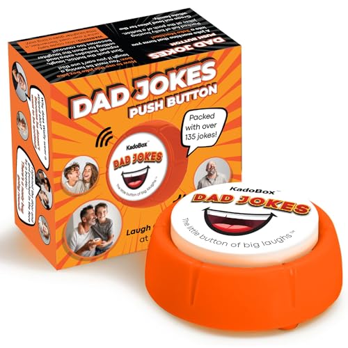 Funny Dad Jokes Elektronischer Sound-Knopf – 135+ britischer One Liner Audio Dad Witze – Geschenke für Männer – lustige Geschenke für Männer – Papa Geschenke – perfekt für Vatertag & Papa Funny Dad Jokes Elektronischer Sound-Knopf – 135+ britischer One Liner Audio Dad Witze – Geschenke für Männer – lustige Geschenke für Männer – Papa Geschenke – perfekt für Vatertag & Papa von KadoBox