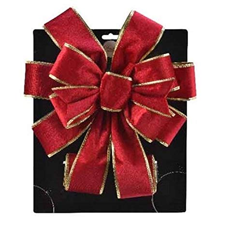 Kaemingk 8718533309683 Weihnachtsbaumschleife aus rotem Samt für Weihnachten-Zubehör, Mehrfarbig von Kaemingk