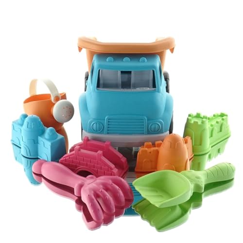 Kaemingk Kinder Großes Spielset LKW mit Sandkastenformen Bunt 8er Set Kunststoff von Kaemingk