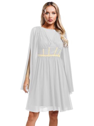 Kaerm Griechische Mythologie Kostüm Damen Griechin Kleid Festlich Partykleid Chiffon Schlitz Ärmel Kleopatra Kleid Edles Mit Goldenbesatz Gr. S-XXL Weiß XXL Kaerm Griechische Mythologie Kostüm Damen Griechin Kleid Festlich Partykleid Chiffon Schlitz Ärmel Kleopatra Kleid Edles Mit Goldenbesatz Gr. S-XXL Weiß XXL von Kaerm