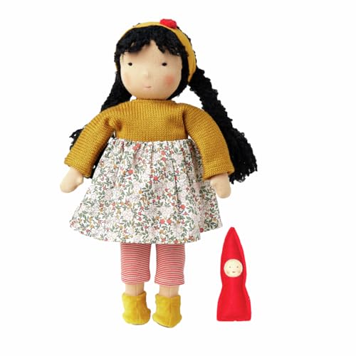 Käthe Kruse Waldorf Spielpuppe Kiki - Handgefertigte Kreative Spielpuppe, Oeko-TEX Baumwolle, Bio-Schafschurwolle, Ideal Für Kinder Ab 3 Jahren, 38 cm Groß von Käthe Kruse