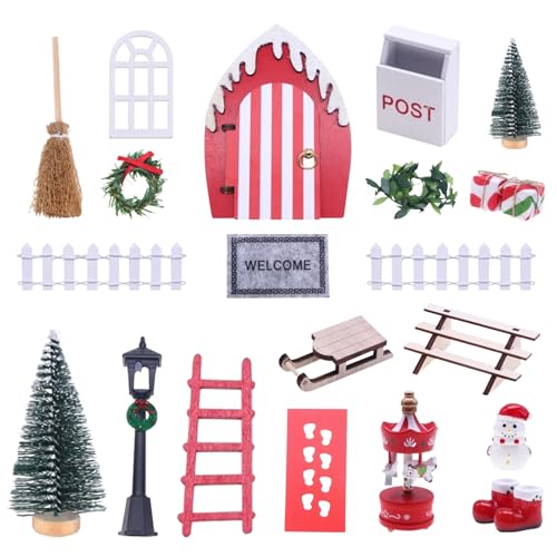 Kaezuy 21-Teiliges Mini Schneepulver Elfen Türset DIY Zubehör Für Puppenhaus Feengarten Und Elfen Tür Bastelset Mit 21 Teilen Wintermärchen-Szenarien Kaezuy 21-Teiliges Mini Schneepulver Elfen Türset DIY Zubehör Für Puppenhaus Feengarten Und Elfen Tür Bastelset Mit 21 Teilen Wintermärchen-Szenarien von Kaezuy