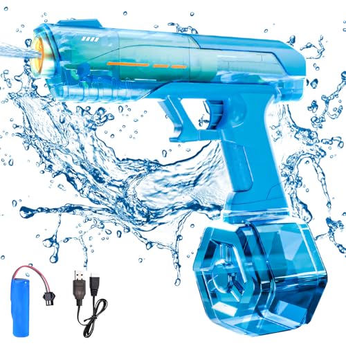 Kaezuy Automatische Elektrische Wasserpistole Mit 466ml Wassertank 1200mAh Akku Blitzeffekten Für Pool Strand Garten Erwachsene Und Kinder (A) von Kaezuy