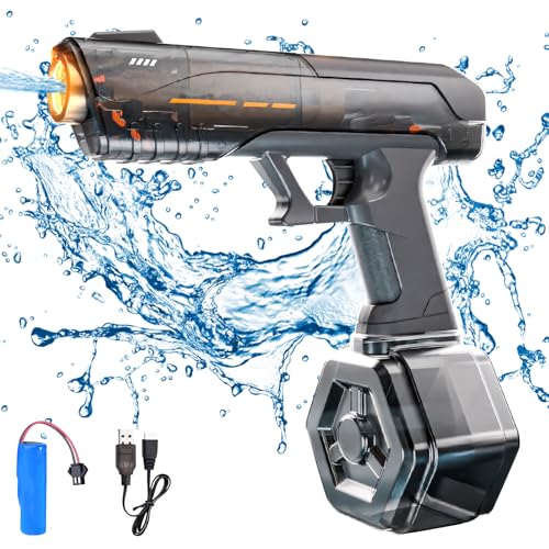 Kaezuy Automatische Elektrische Wasserpistole Mit 466ml Wassertank 1200mAh Akku Blitzeffekten Für Pool Strand Garten Erwachsene Und Kinder (B) von Kaezuy