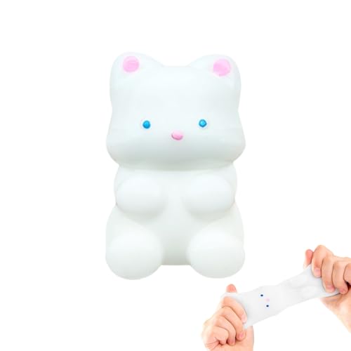 Kaezuy Squishy Toys Anti Stress Spielzeug Sensorische Stimulation TPR Material Für Kinder Und Erwachsene Niedliche Tierformen Lamm Kätzchen Hase Zum Drücken Und Kneten (B) von Kaezuy