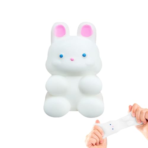 Kaezuy Squishy Toys Anti Stress Spielzeug Sensorische Stimulation TPR Material Für Kinder Und Erwachsene Niedliche Tierformen Lamm Kätzchen Hase Zum Drücken Und Kneten (C) von Kaezuy