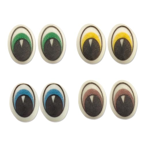 Günthart Zuckeraugen 96 Paare, je 7g und 19,5x14mm groß - bunte Comic Augen - Tortendeko für Kuchen, Cupcakes, Muffins, Dessert, Eis - essbare Dekoration für Kindergeburtstag, Horror-Filmnacht, Party von Kaffeehaus Diamant