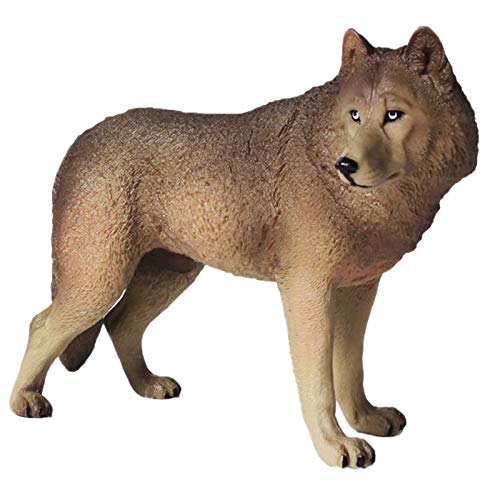 Kahdsvby DIY Wolf Spielzeug Wald Tier Modell Dekoration für Kinder Erziehung Geschenk Braun von Kahdsvby