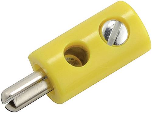 Kahlert Licht Miniatur-Bananenstecker Stecker, gerade Stift-Ø: 2.6mm Gelb von Kahlert Licht