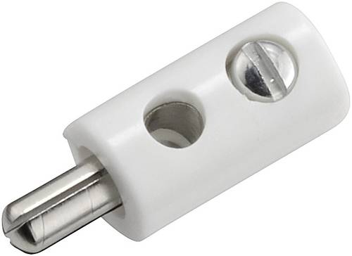Kahlert Licht Miniatur-Bananenstecker Stecker, gerade Stift-Ø: 2.6mm Weiß von Kahlert Licht